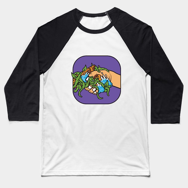 Nature and human friendship Baseball T-Shirt by designat1892